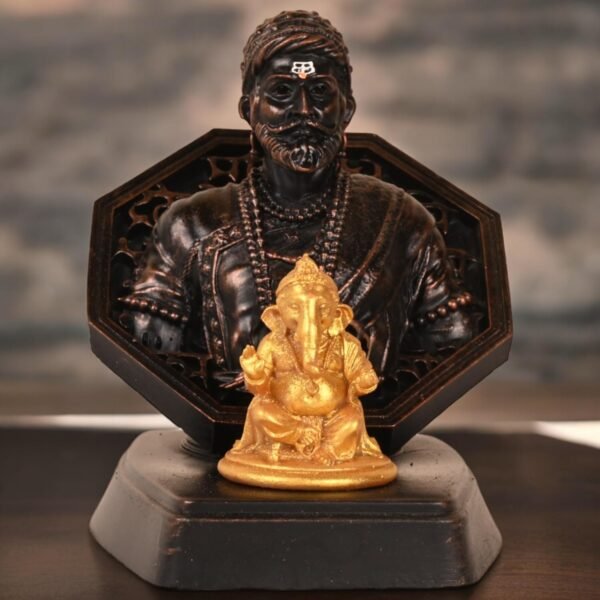 Shivaji Rajmudra Idol Perfect for Study Table, Car Dashboard 4 Inch