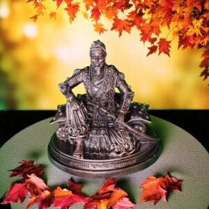 Chatrapati Sambhaji Maharaj Seated Statue Perfect for Office Table,Study Table,Car Dasboard and House Warming