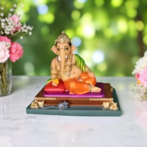 Peshwa Ganesh Idol Resin Perfect for Car Dashboard,Office Table,Home Decore and House Warming Visit the KariGhar Store