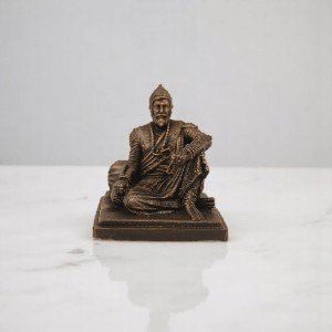 Chhatrapati Shivaji Maharaj Seated on Sinhasan Idol
