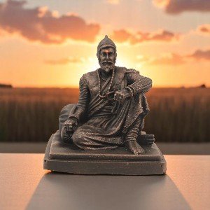 Chhatrapati Shivaji Maharaj Seated on Sinhasan
