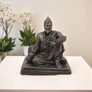Chhatrapati Shivaji Maharaj Seated on Sinhasan Idol