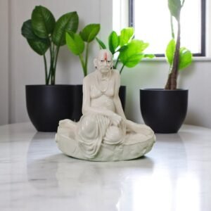 Swami Samarth Idol Perfect for House Warming,Office Size 5 inch In White