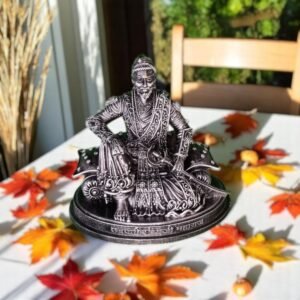 Chatrapati Sambhaji Maharaj Seated Statue Perfect for Office Table,Study Table,Car Dasboard and House Warming